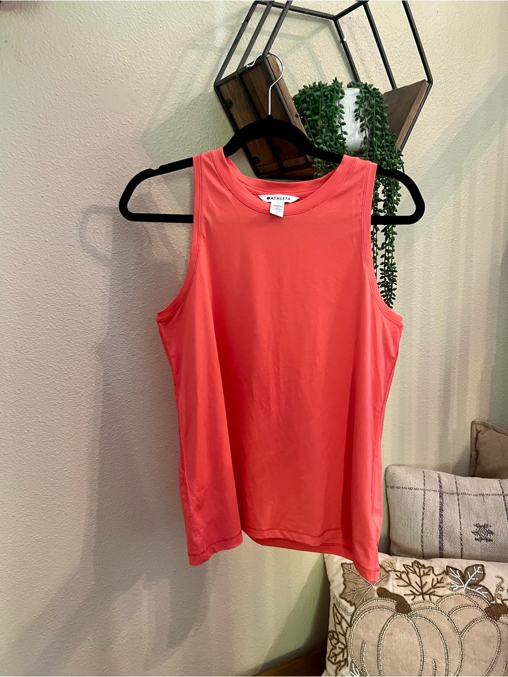 Athleta Coral-Red Sleeveless Tank Top